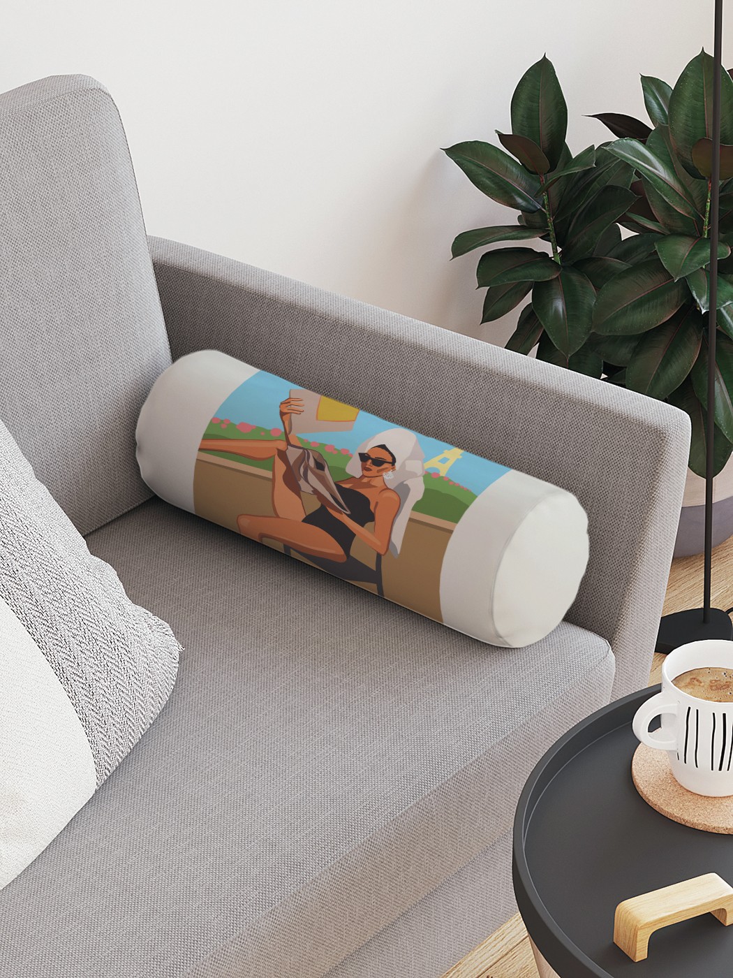 

Декоративная подушка валик JoyArty "Следуй за мечтой" на молнии, 45x16 см, Голубой, Следуй за мечтой