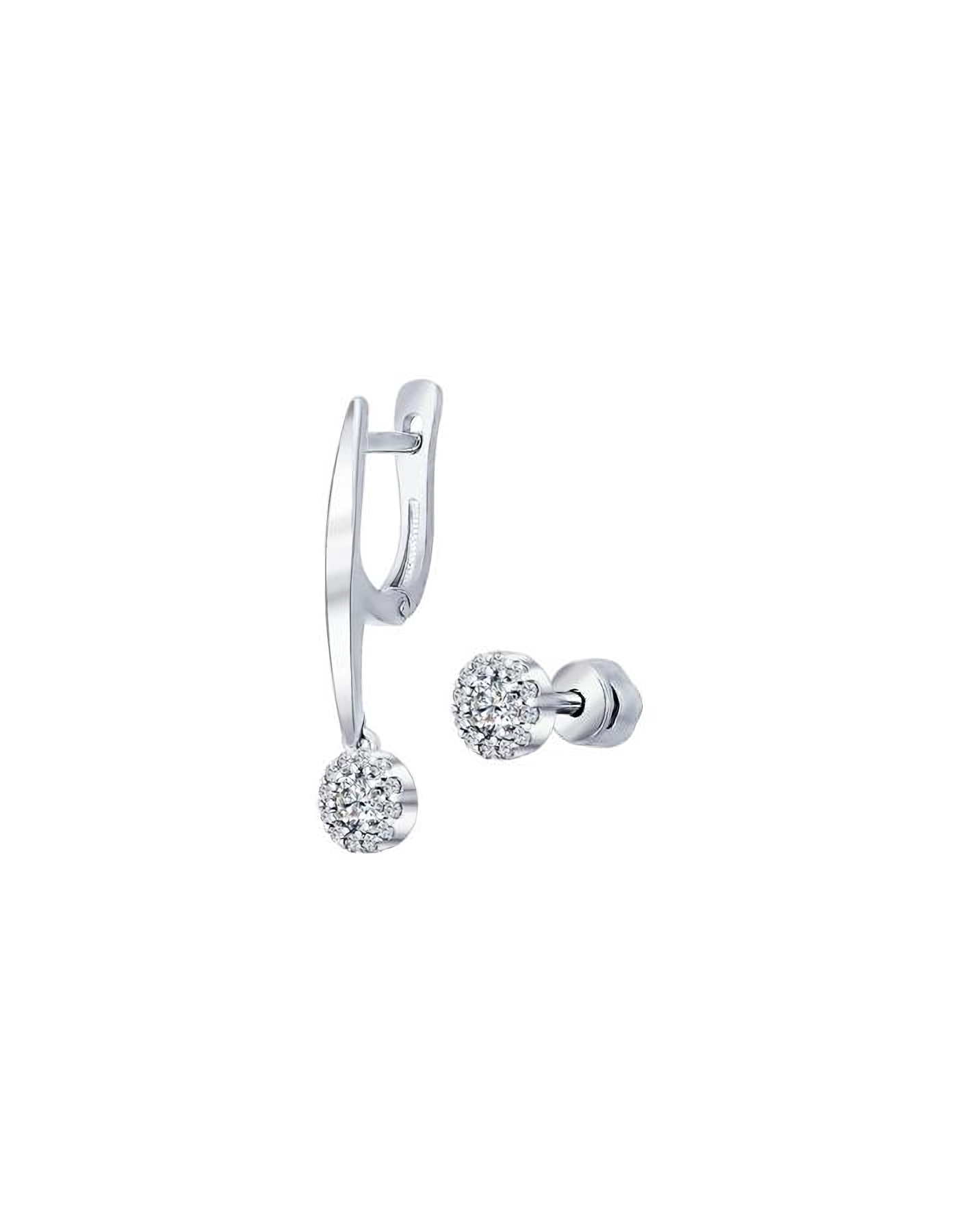 

Серьги из серебра TEO MAORI 894021886, фианит, 894021886