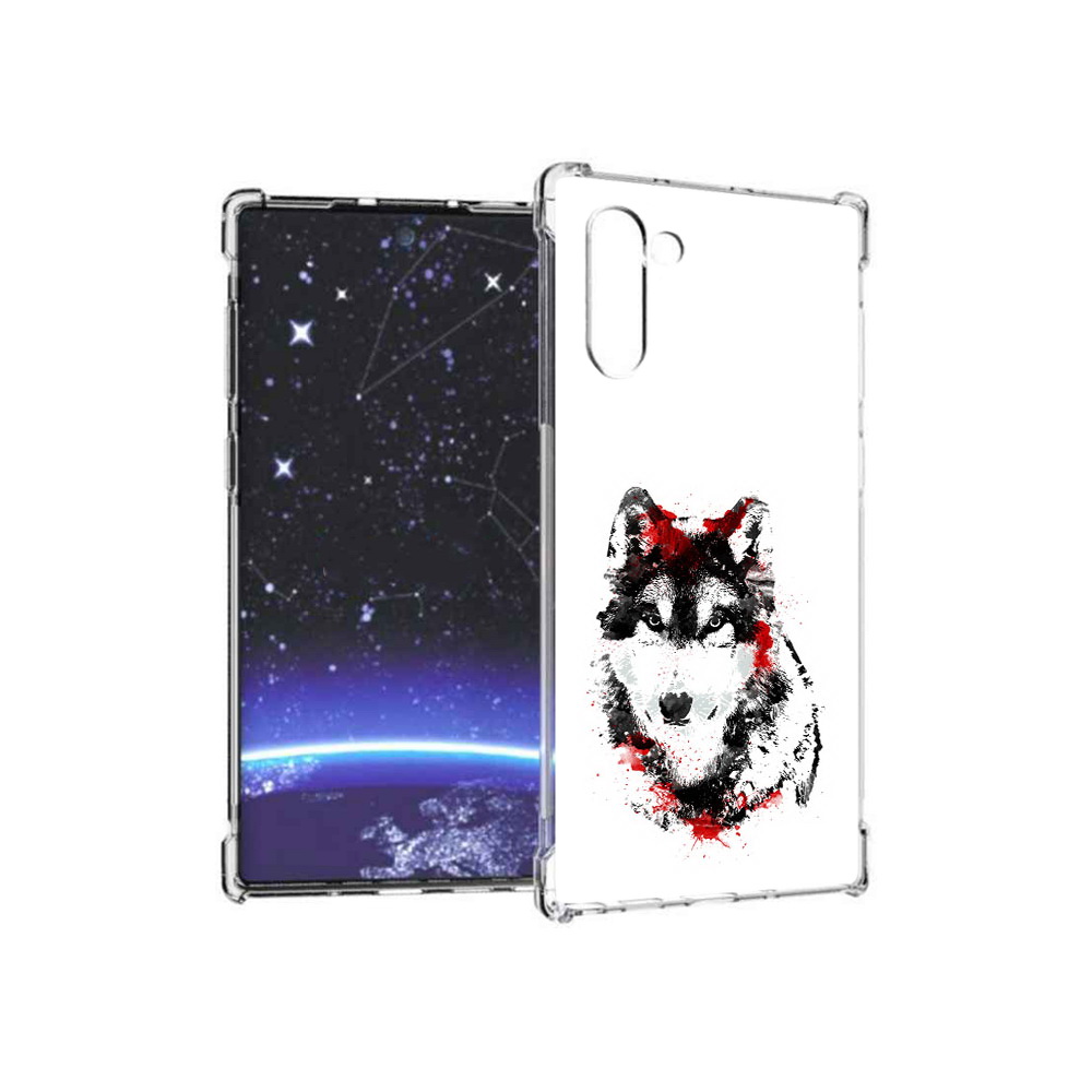 

Чехол MyPads Tocco для Samsung Galaxy Note 10 кровавый волк (PT135782.511.416), Прозрачный, Tocco