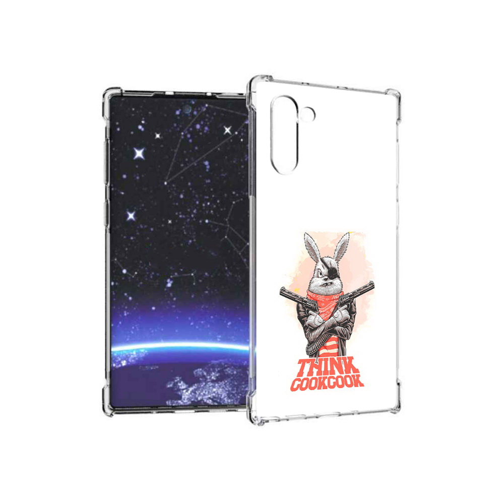 

Чехол MyPads Tocco для Samsung Galaxy Note 10 кролик пират (PT135782.511.419), Прозрачный, Tocco