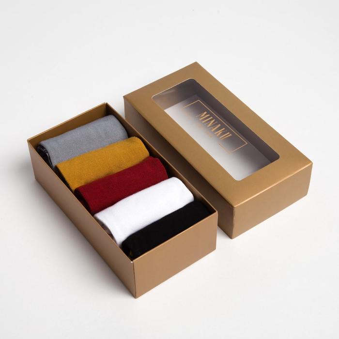 Подарочный набор носков мужских MINAKU Валео разноцветных 25-27, 5 пар