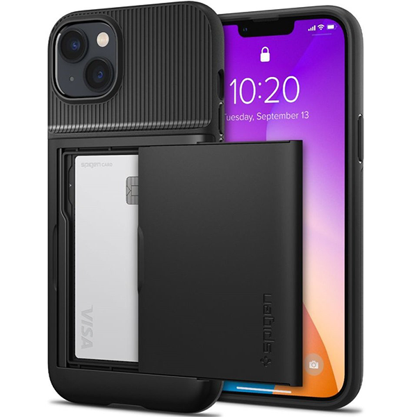 фото Чехол spigen slim armor cs для iphone 14, черный