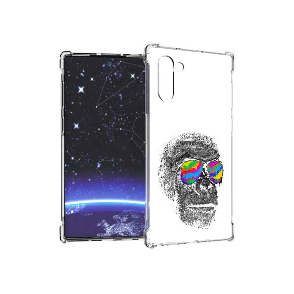 

Чехол MyPads Tocco для Samsung Galaxy Note 10 крутая обезьяна в очках (PT135782.511.422), Прозрачный, Tocco