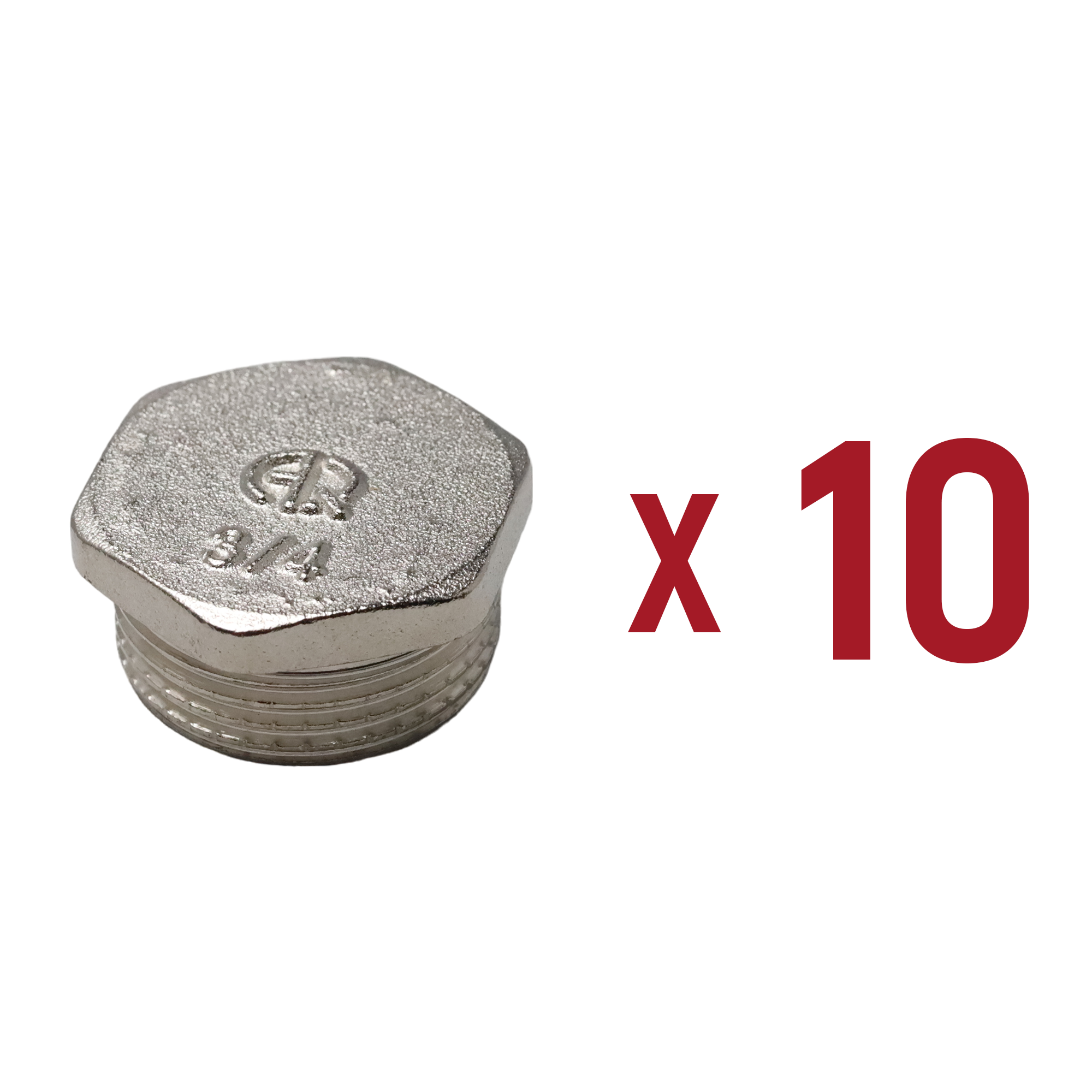 

Заглушка AQUALINK 02585 3/4" нар, 10 шт., Серебристый, 02585