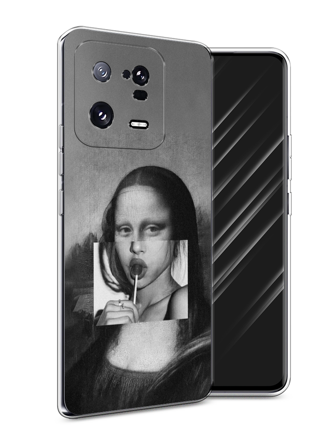

Чехол Awog на Xiaomi 13 Pro 5G "Mona Lisa sucking lollipop", Серый, 317350-9