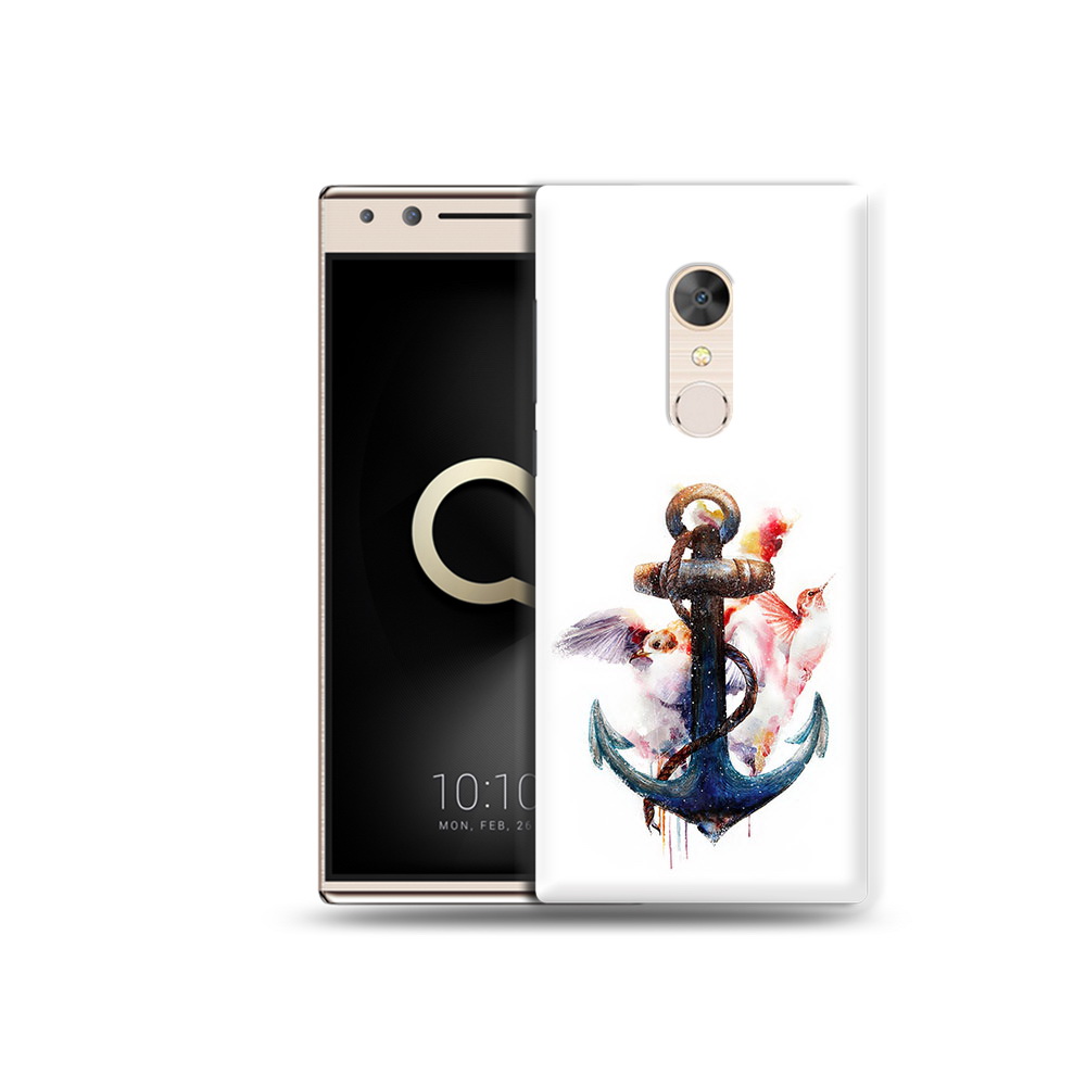 

Чехол MyPads Tocco для Alcatel 5 якорь с птицами (PT110913.675.703), Прозрачный, Tocco