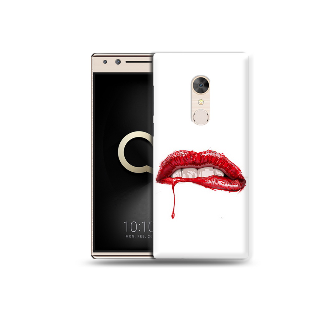 

Чехол MyPads Tocco для Alcatel 5 яркие красные губы (PT110913.675.706), Прозрачный, Tocco