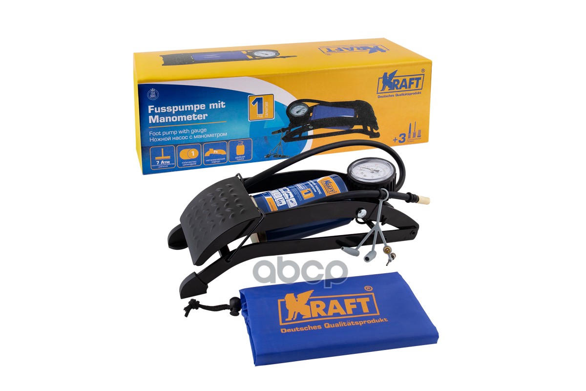 Насос ножной 295 см в сумке Master KRAFT KT 810007 KRAFT KT810007  1шт