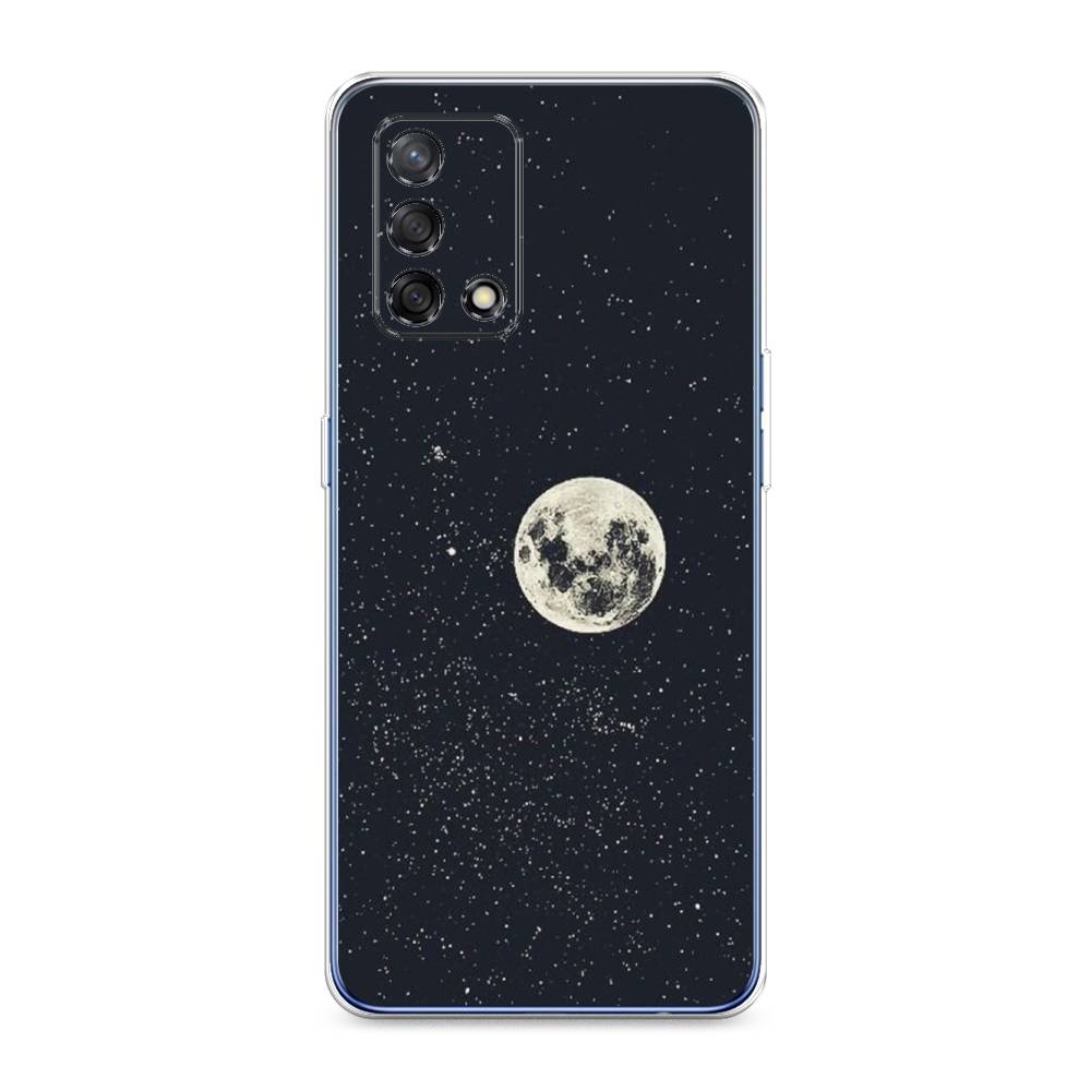 

Чехол на OPPO A74 4G "Полнолуние", Красный, 256050-2