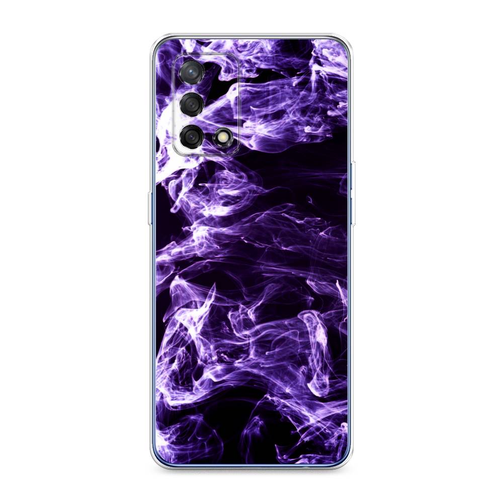 

Чехол на OPPO A74 4G "Фиолетовый дым", Фиолетовый;белый;черный, 256050-3