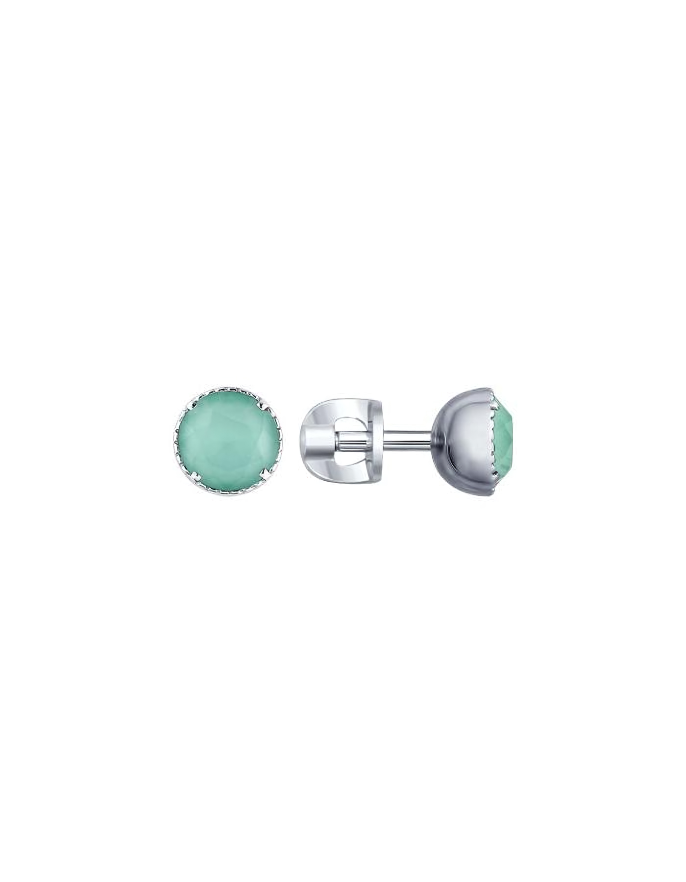 

Серьги пусеты из серебра TEO MAORI 894022661, кристалл ювелирный, 894022661