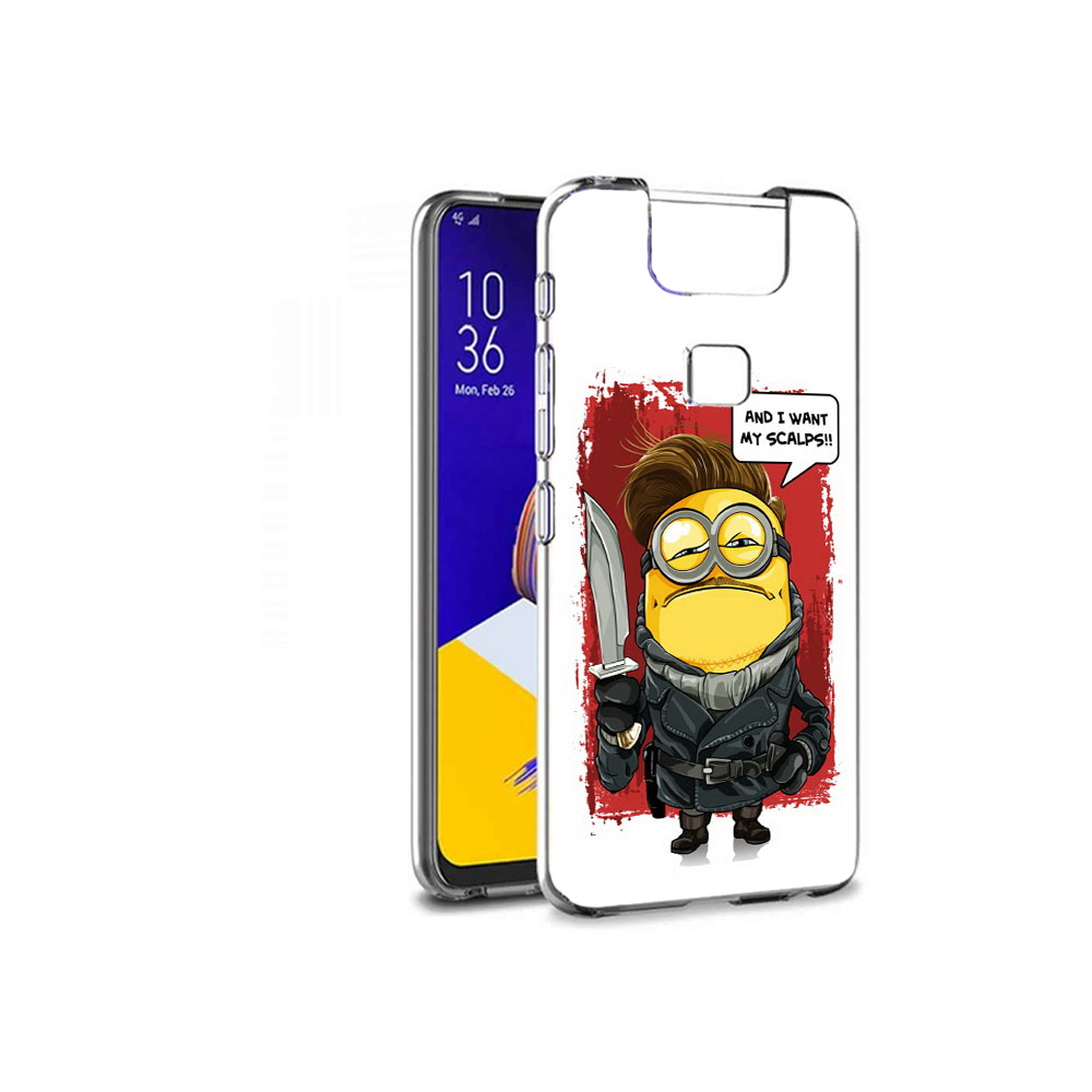 

Чехол MyPads Tocco для Asus ZenFone 6 (ZS630KL) миньон убийца, Прозрачный, Tocco