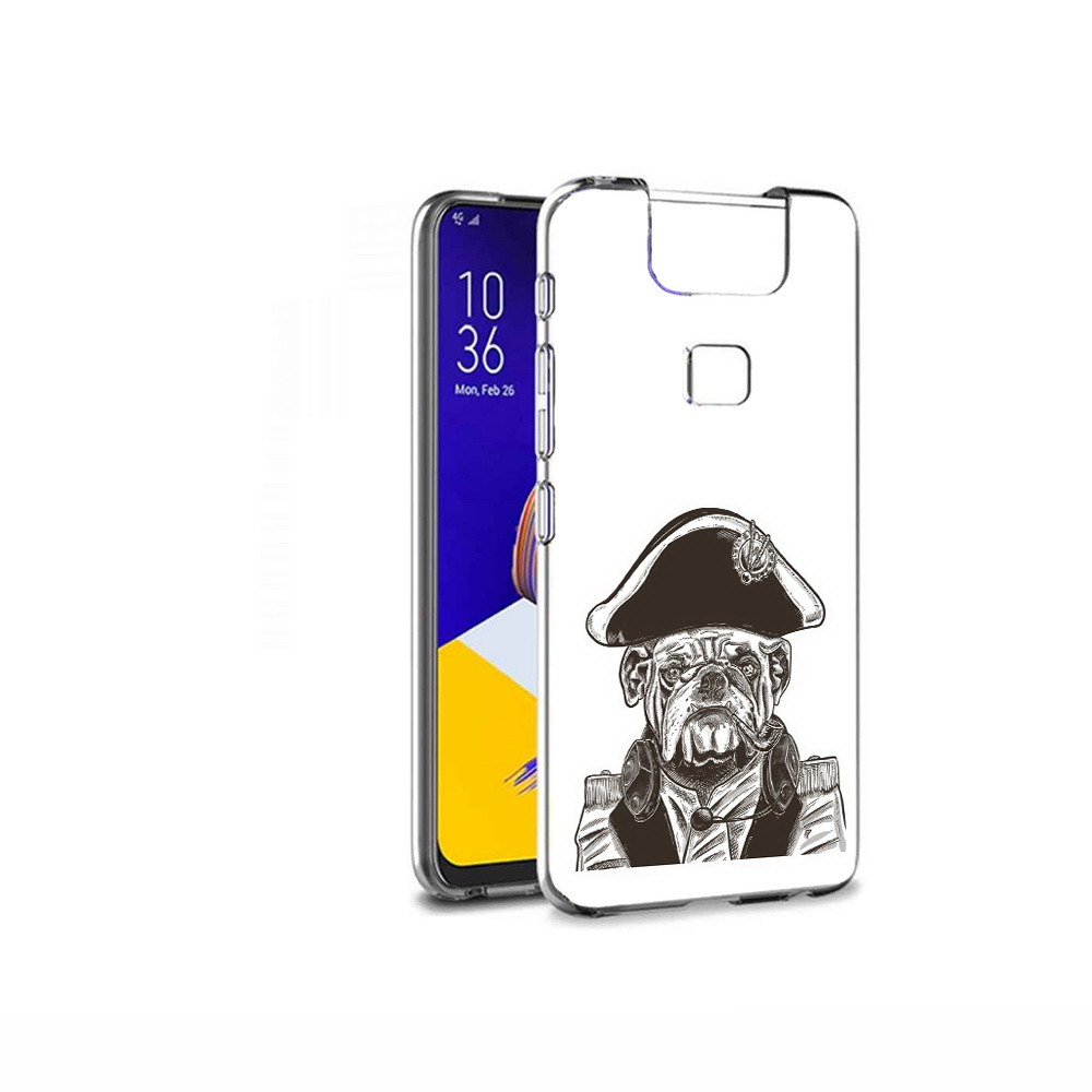 Чехол MyPads Tocco для Asus ZenFone 6 (ZS630KL) мопс генерал