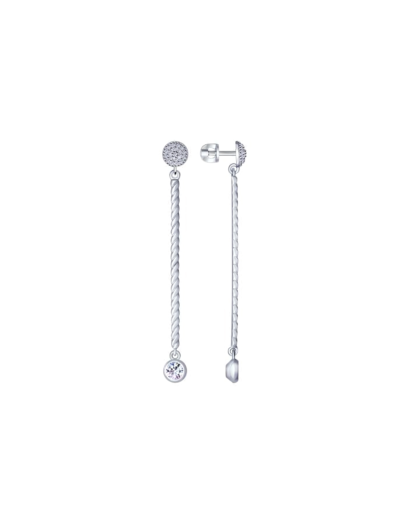 

Серьги пусеты из серебра TEO MAORI 894022828, фианит, 894022828