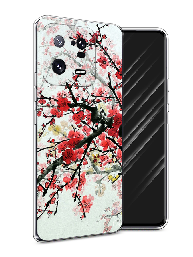 

Чехол Awog на Xiaomi 13 Pro 5G "Сакура", Розовый;черный, 317350-4