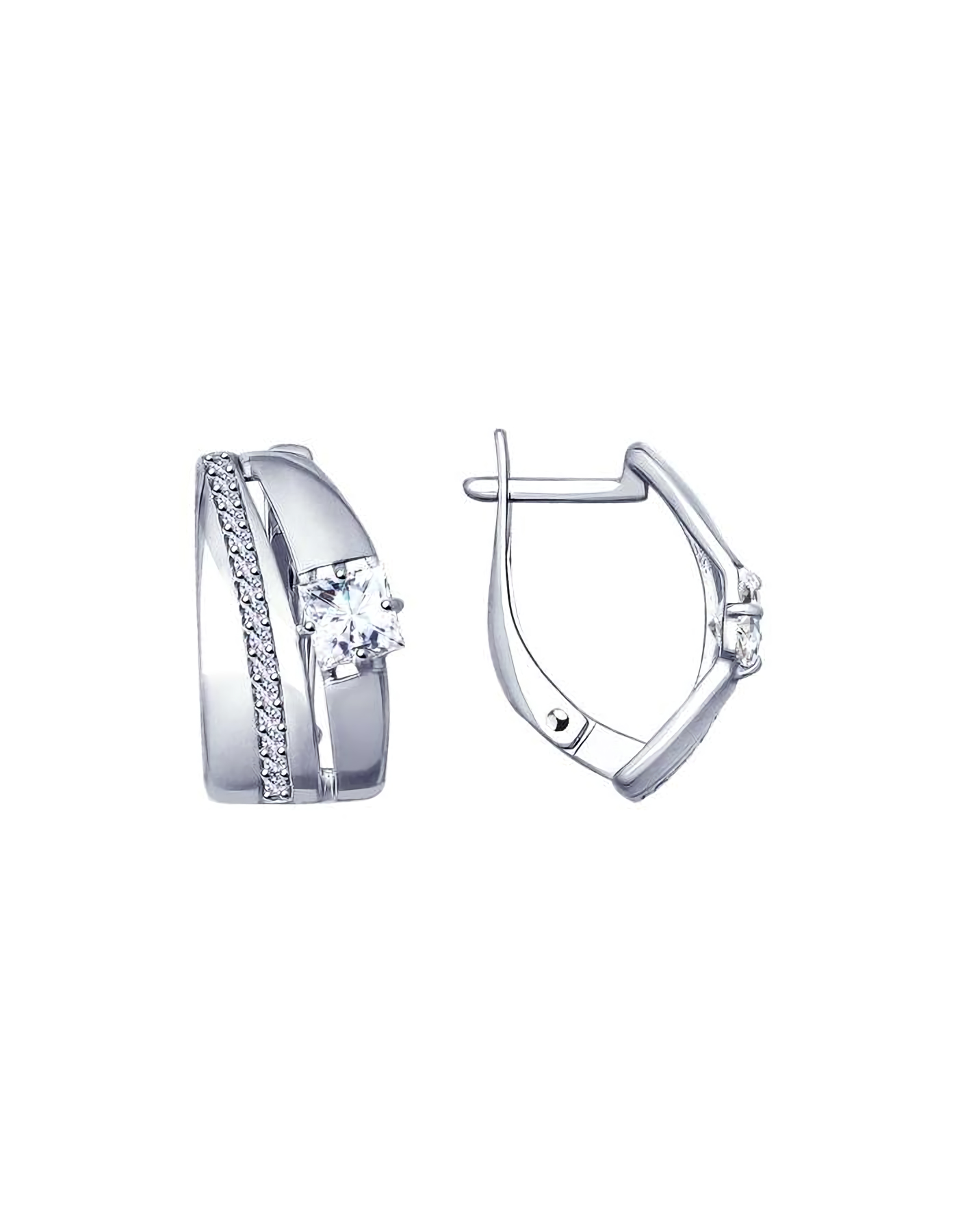 

Серьги из серебра TEO MAORI 894022917, фианит, 894022917