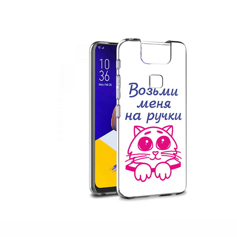 Чехол MyPads Tocco для Asus ZenFone 6 (ZS630KL) мяу