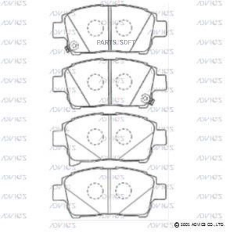 

Колодки тормозные Advics ADVICS A1N068 Дисковые