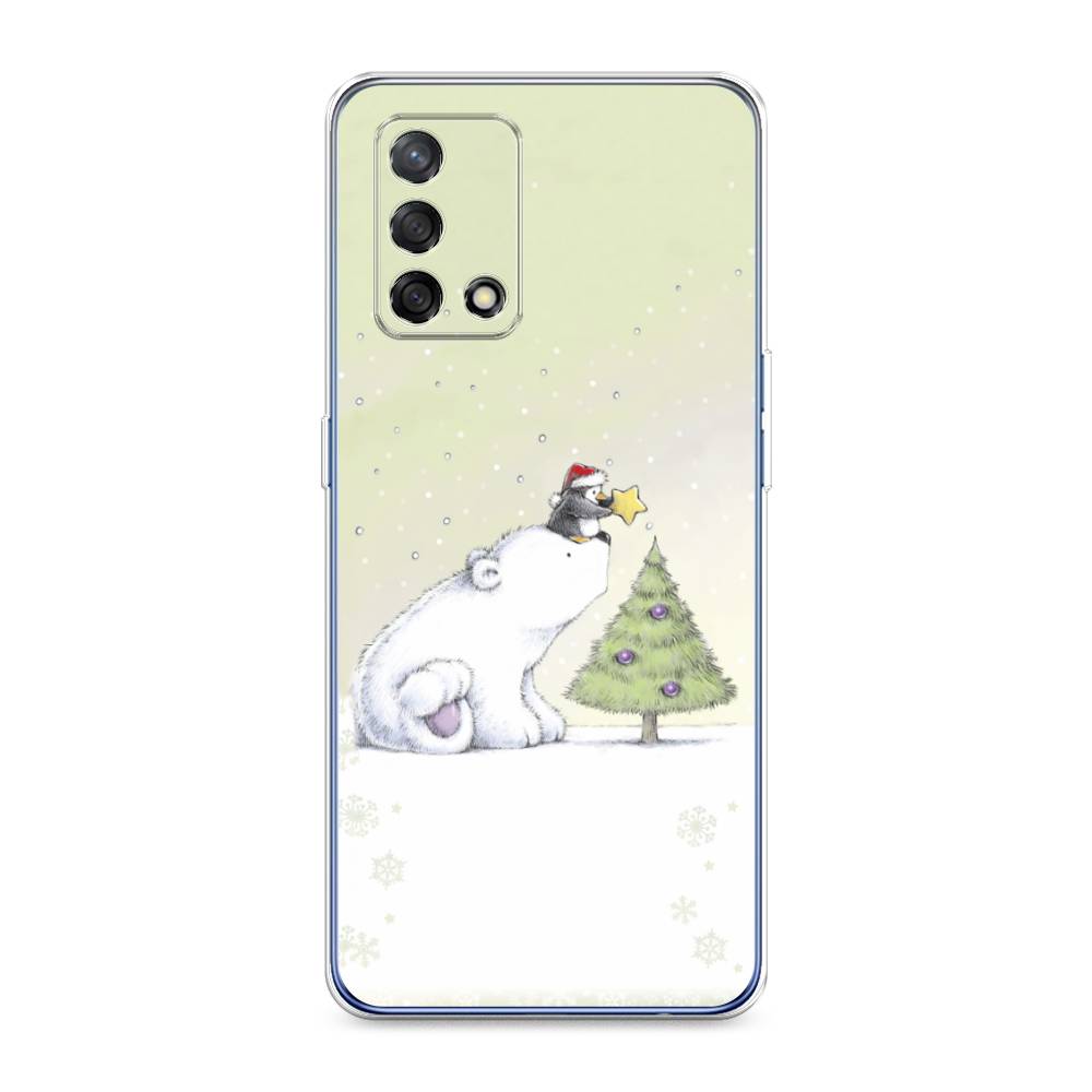 

Чехол на OPPO A74 4G "Украшение елки", Белый;бежевый, 256050-5