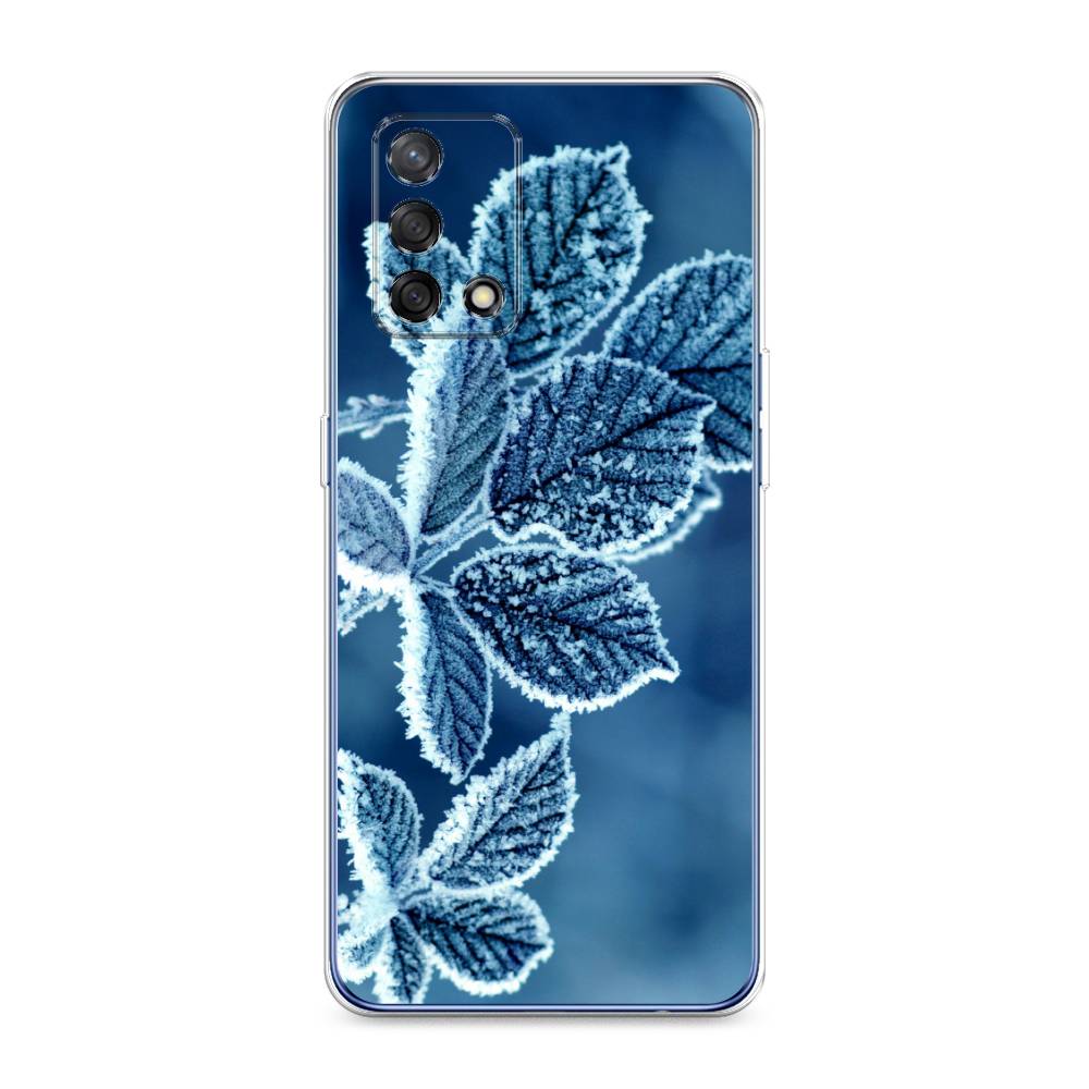 

Чехол на OPPO A74 4G "Зима 6", Голубой;белый, 256050-2