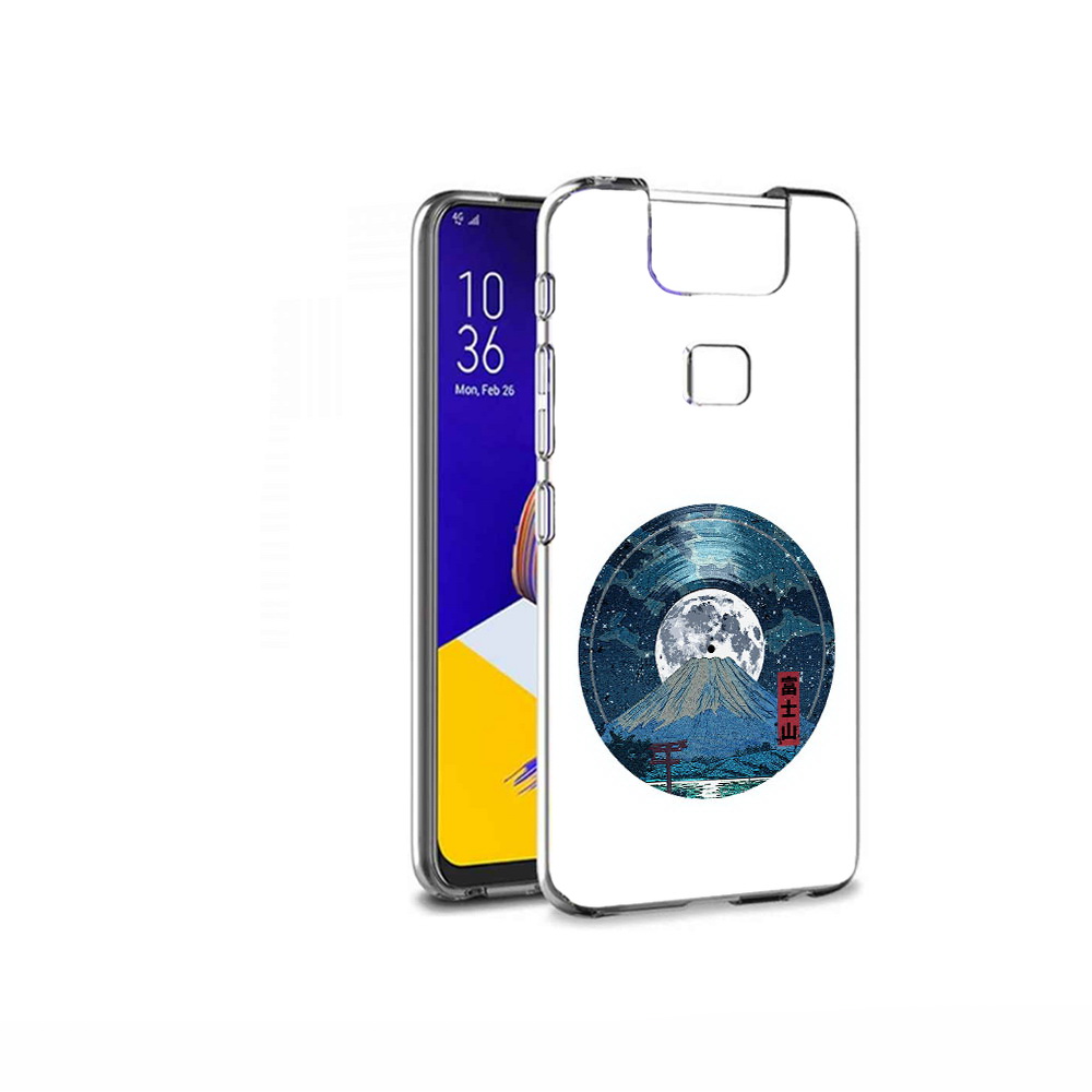 

Чехол MyPads Tocco для Asus ZenFone 6 (ZS630KL) нарисованная виниловая гора с луной, Прозрачный, Tocco