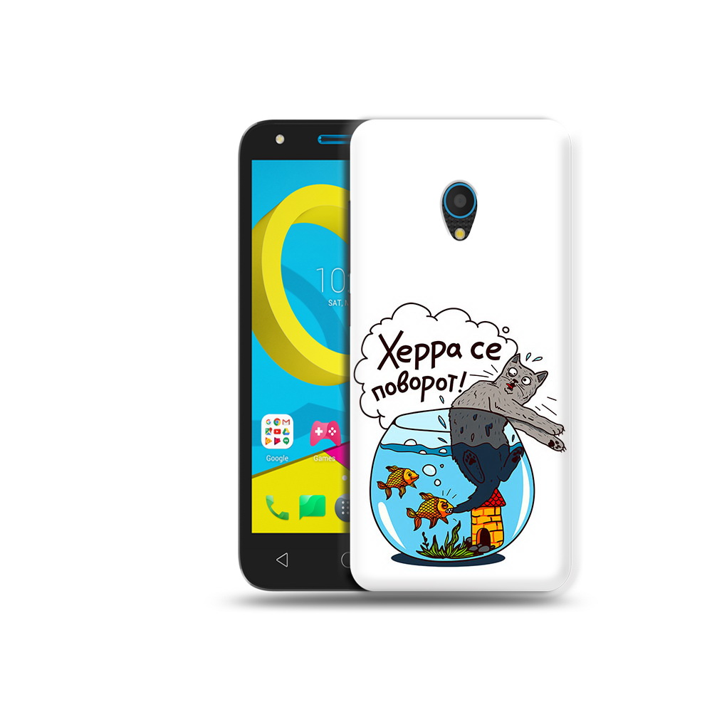 

Чехол MyPads Tocco для Alcatel U5 5047D Рыбы с котом (PT134046.676.149), Tocco