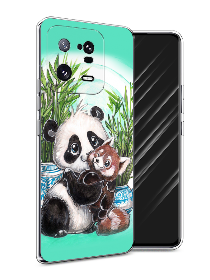 

Чехол Awog на Xiaomi 13 Pro 5G "Друзья зверята", Голубой;белый;черный, 317350-2