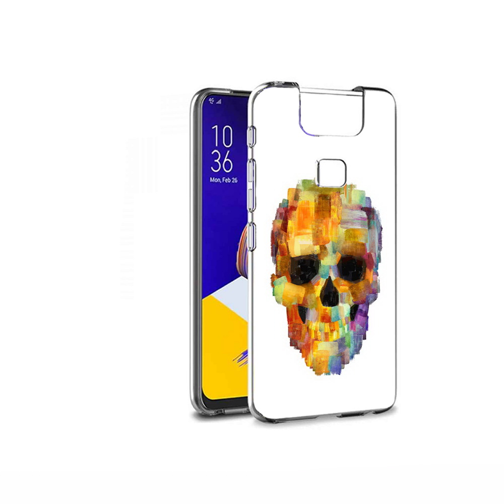 

Чехол MyPads Tocco для Asus ZenFone 6 (ZS630KL) нарисованный череп, Прозрачный, Tocco