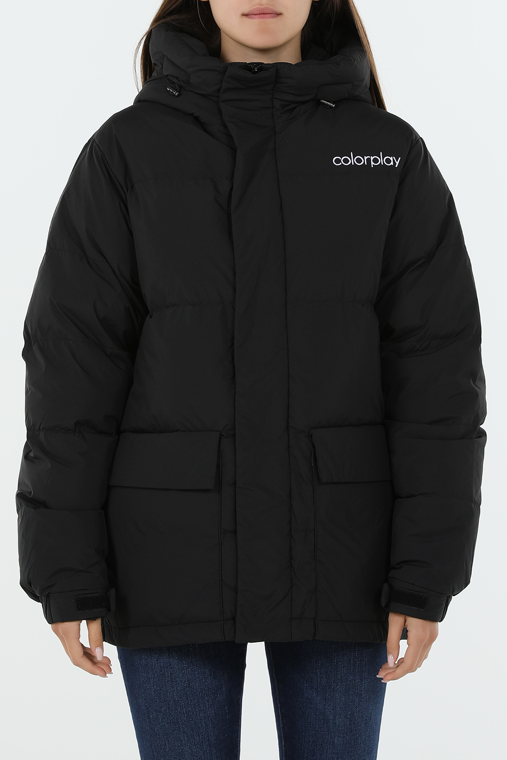 

Пуховик женский COLORPLAY CP24089220 черный 48 RU, CP24089220