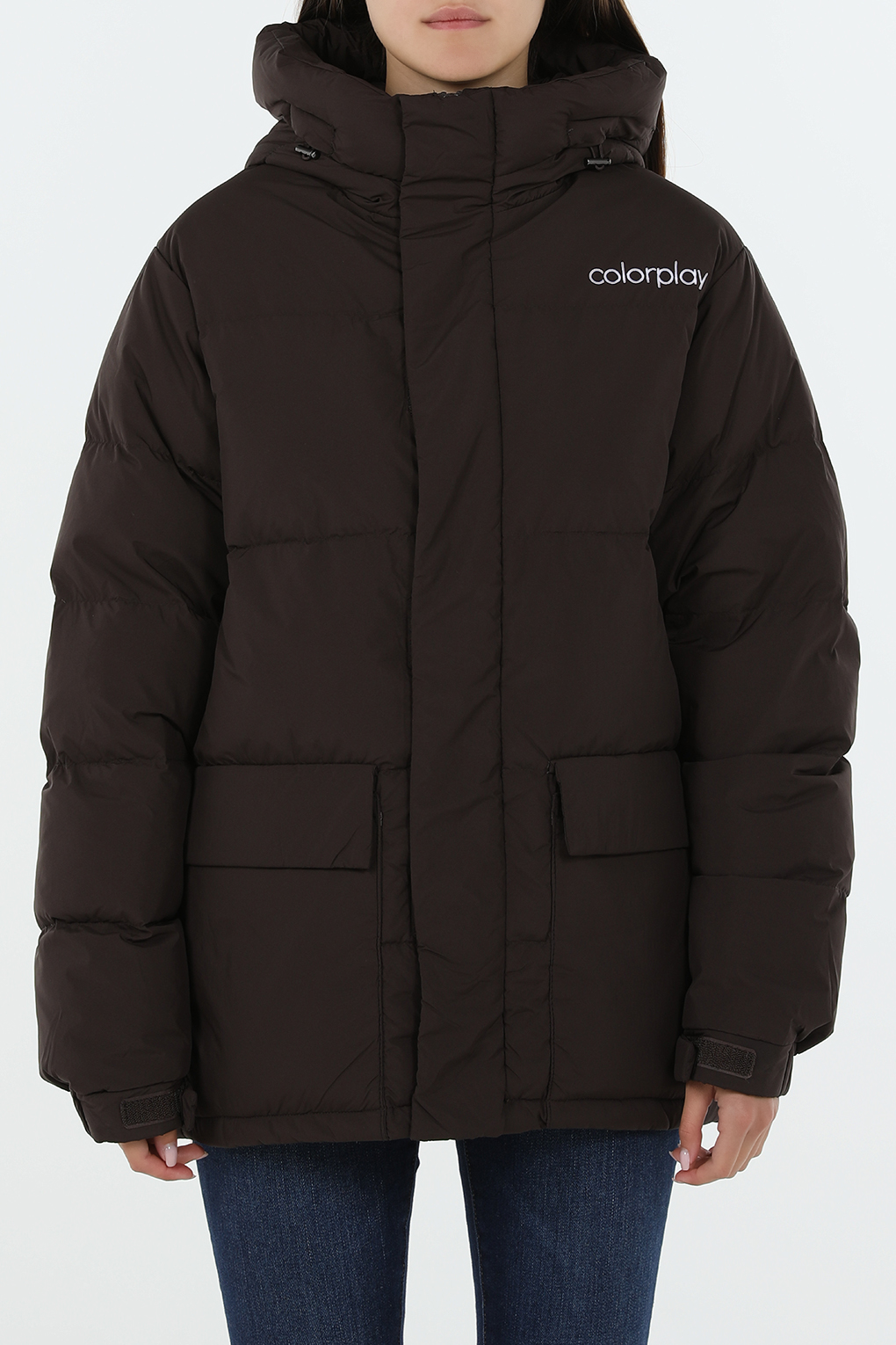 

Пуховик женский COLORPLAY CP24089220 коричневый 42 RU, CP24089220