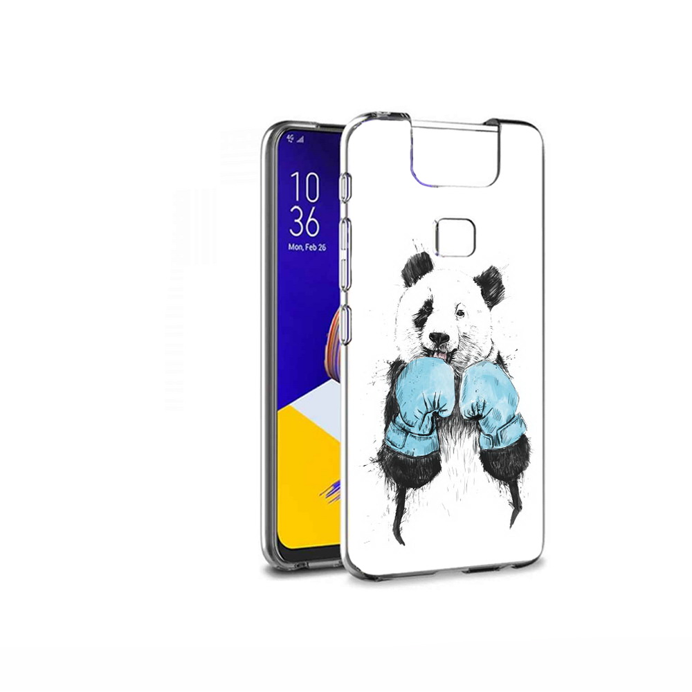 Чехол MyPads Tocco для Asus ZenFone 6 (ZS630KL) панда боксер