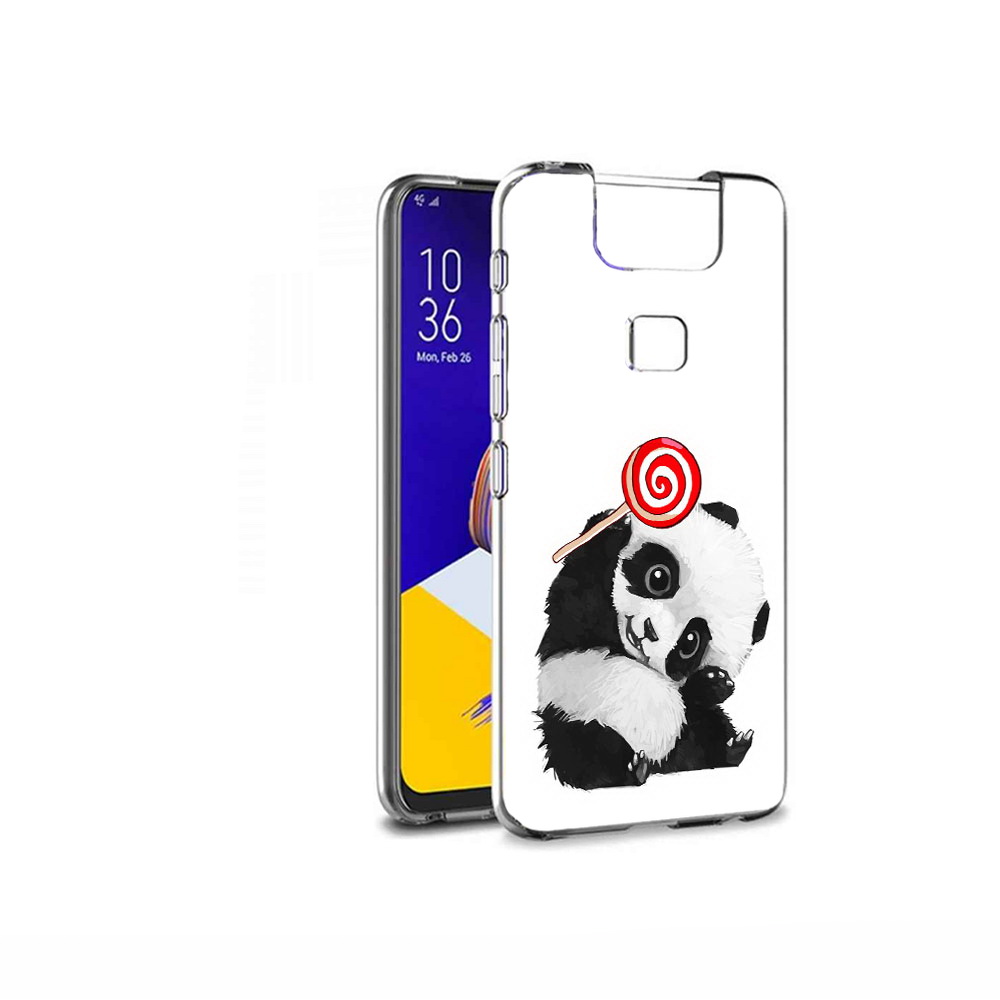 

Чехол MyPads Tocco для Asus ZenFone 6 (ZS630KL) панда с леденцом, Прозрачный, Tocco