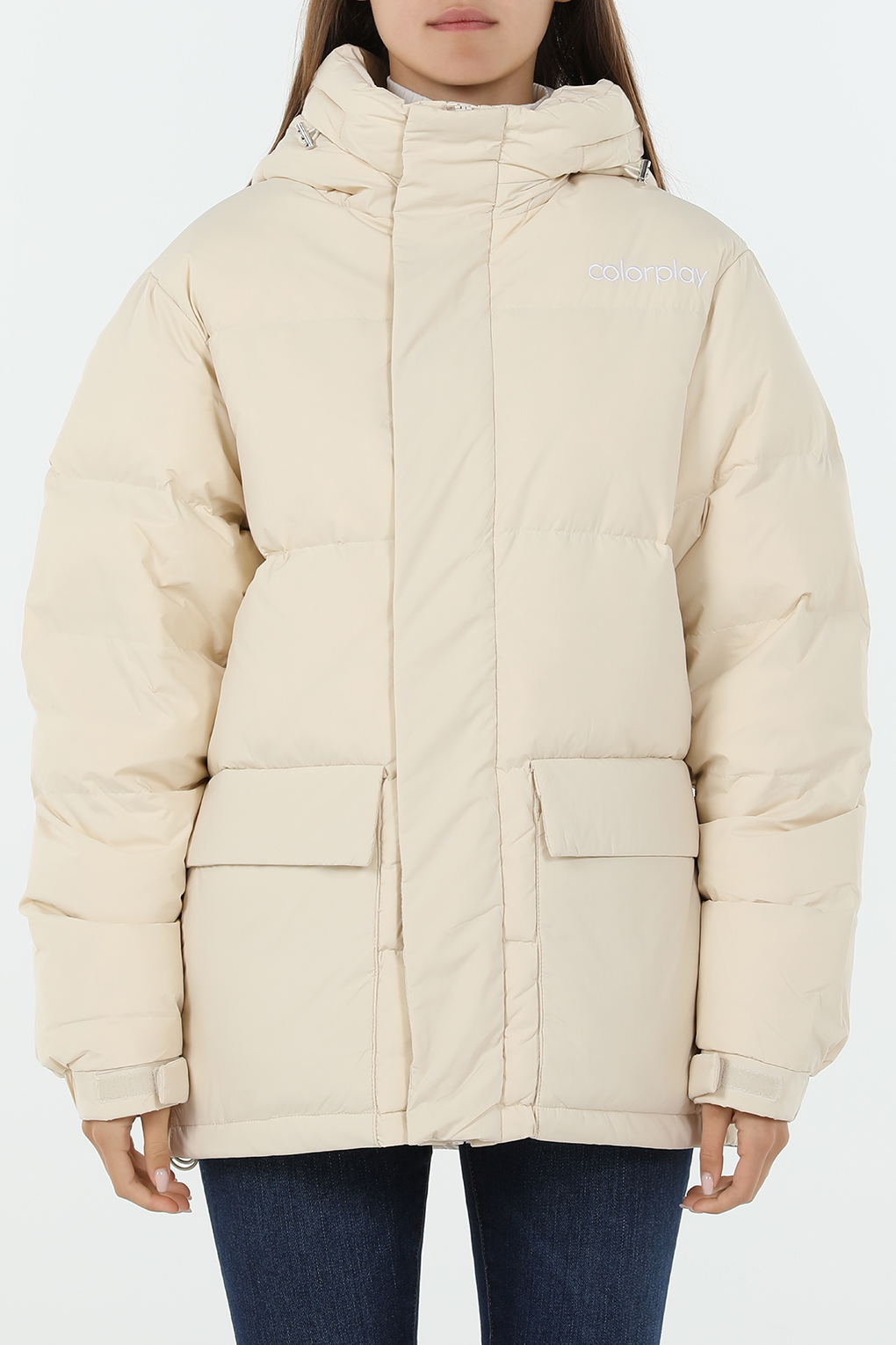 

Пуховик женский COLORPLAY CP24089220 бежевый 44 RU, CP24089220