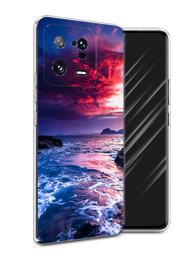 

Чехол Awog на Xiaomi 13 Pro 5G "Волны 1", Розовый;синий, 317350-4
