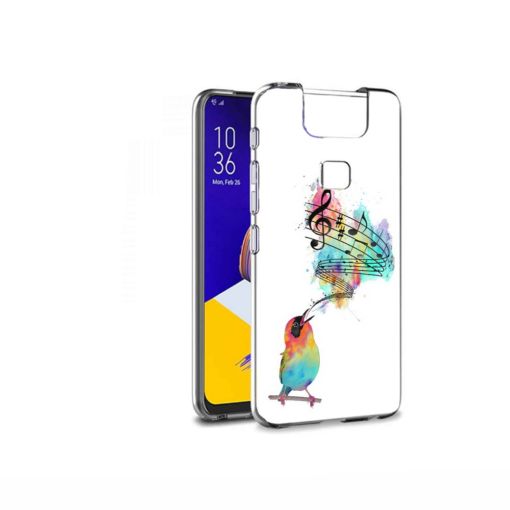 Чехол MyPads Tocco для Asus ZenFone 6 (ZS630KL) певчая птичка