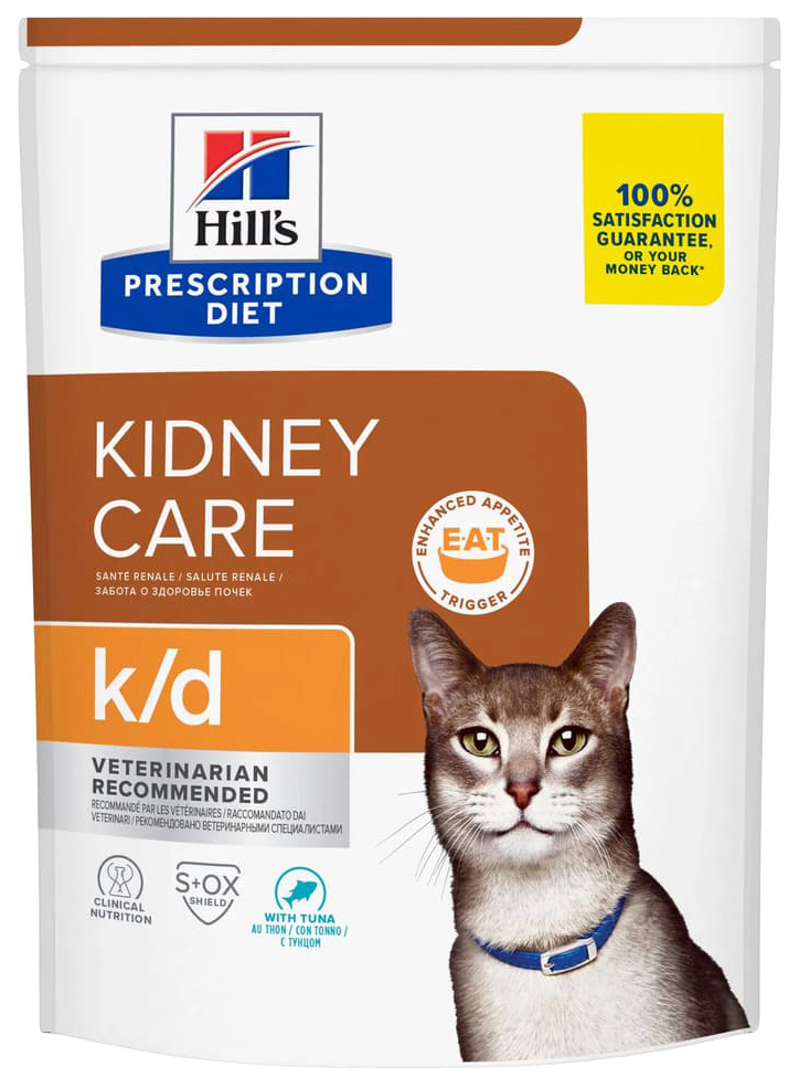 Сухой корм для кошек Hill's Prescription Diet k/d Здоровье почек, с тунцом, 1,5 кг