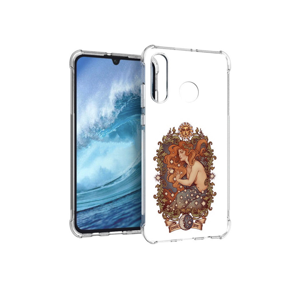 

Чехол MyPads Tocco для Huawei P30 Lite звездная девушка абстракция, Прозрачный, Tocco
