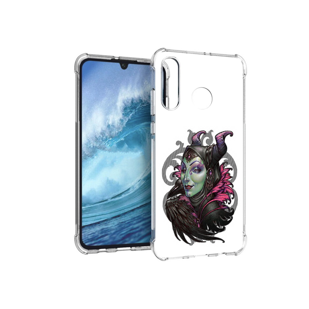 

Чехол MyPads Tocco для Huawei P30 Lite зеленая девушка с вороном, Прозрачный, Tocco