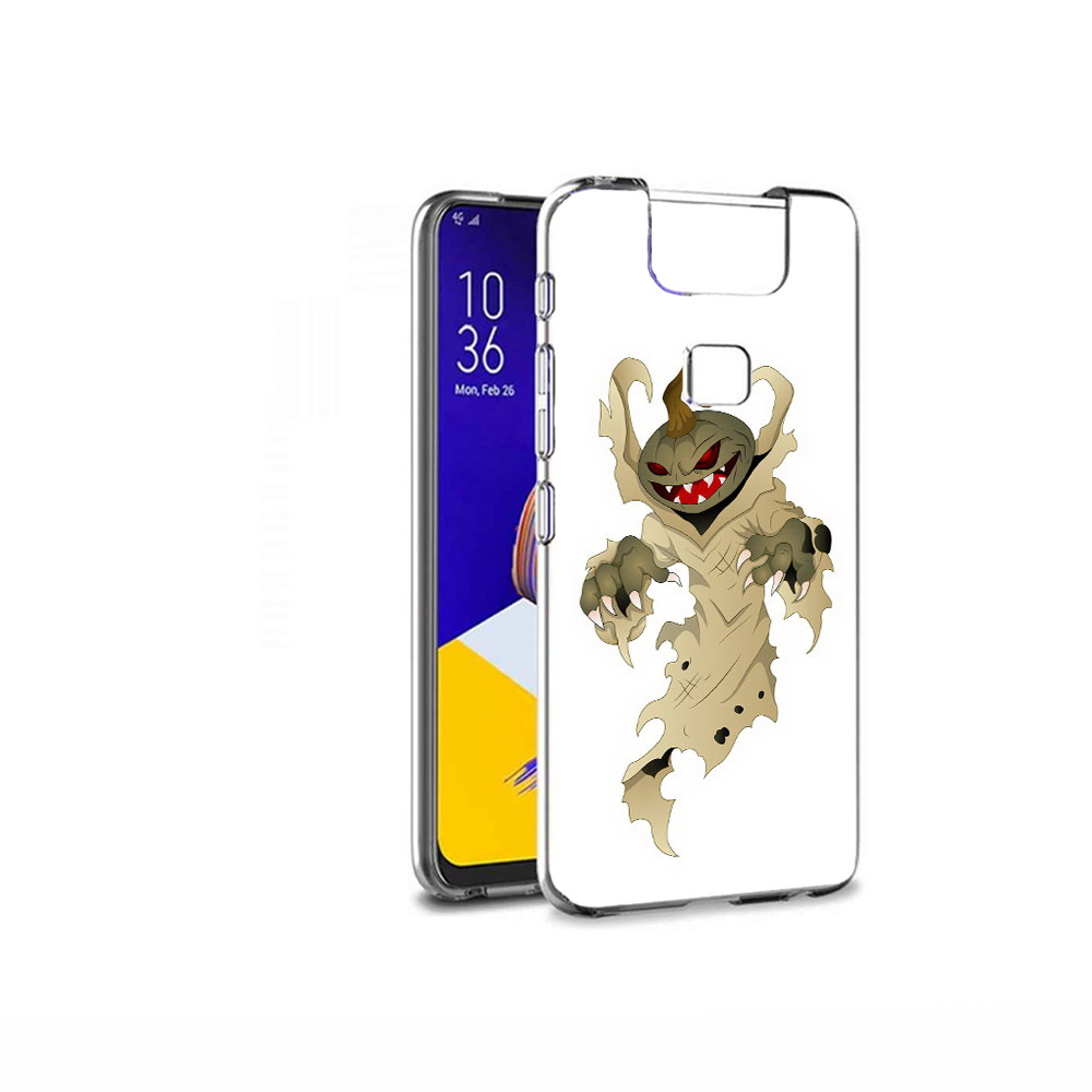 

Чехол MyPads Tocco для Asus ZenFone 6 (ZS630KL) призрак хэллоуина, Прозрачный, Tocco