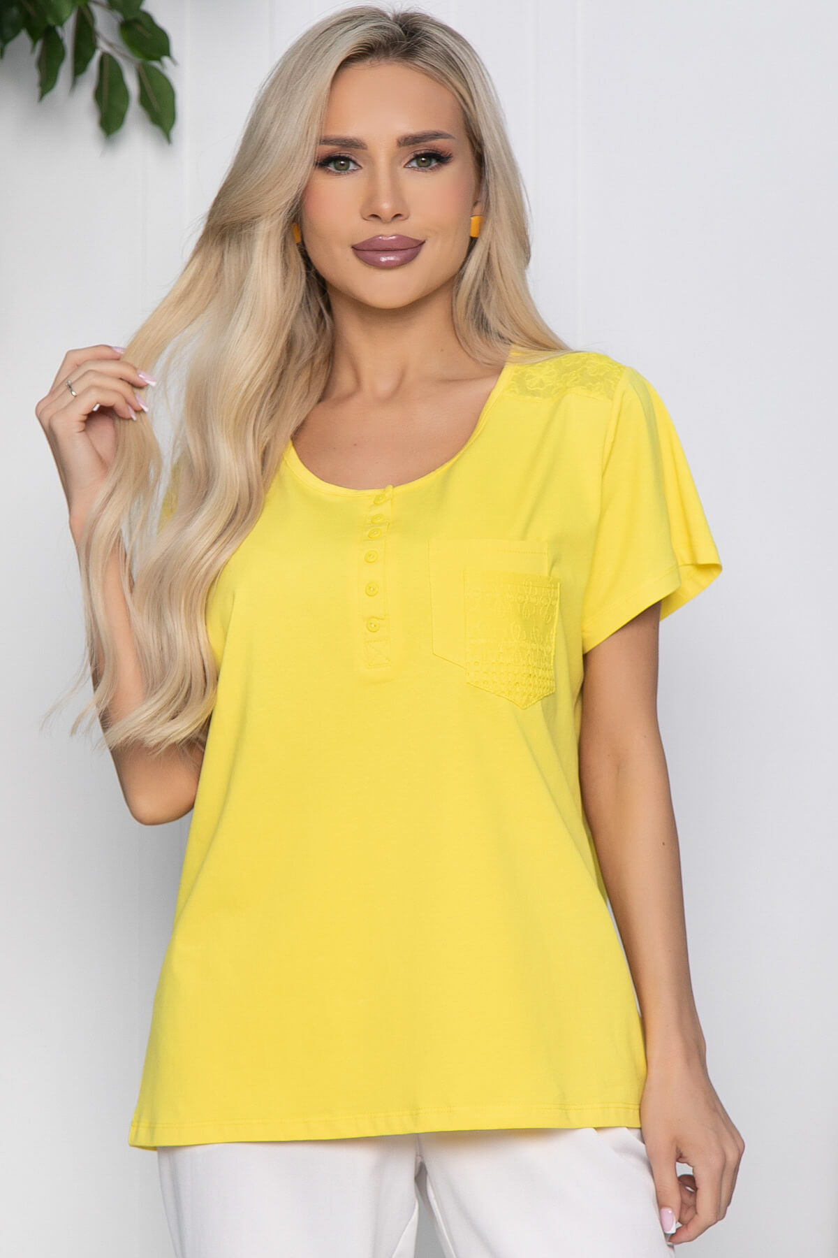

Блуза женская LT Collection Рената желтая 50 RU, Желтый, Рената