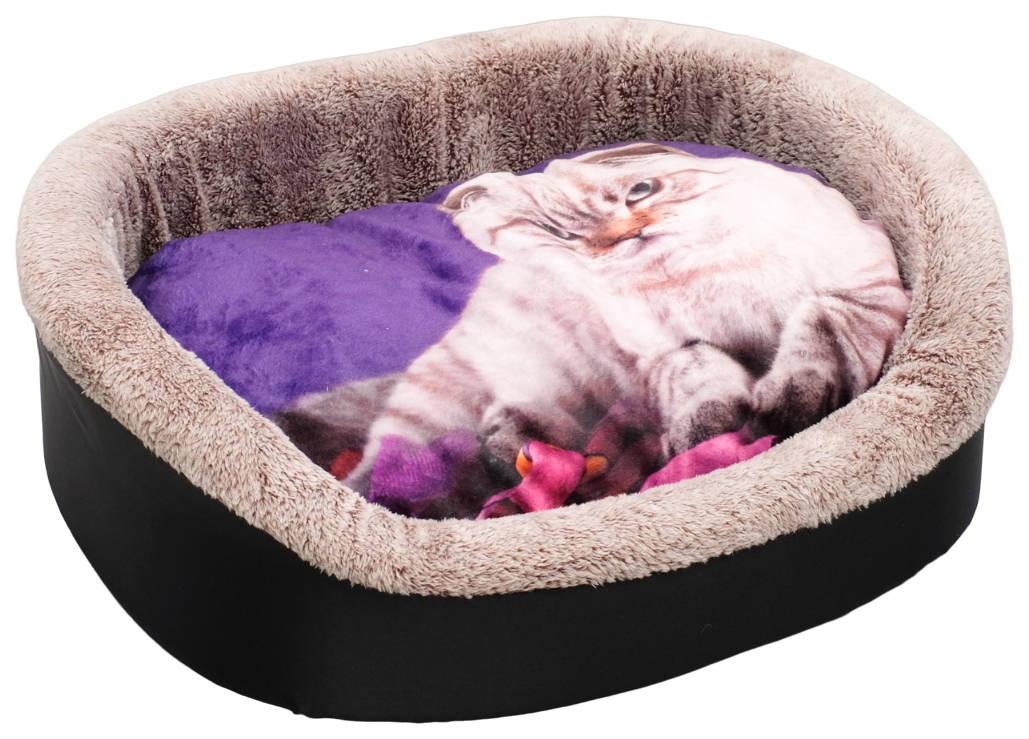 Лежанка для животных PerseiLine Дизайн №3, с кошкой, 38х16 см