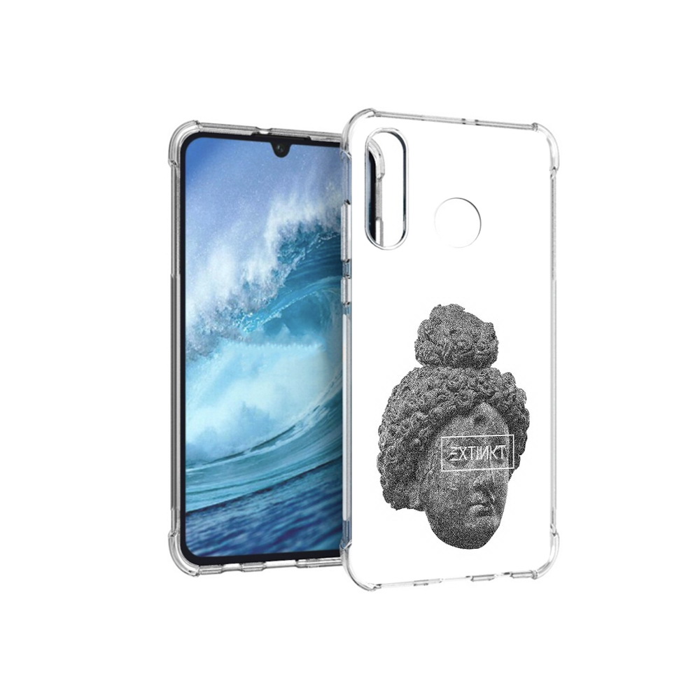 

Чехол MyPads Tocco для Huawei P30 Lite каменное лицо девушки, Прозрачный, Tocco