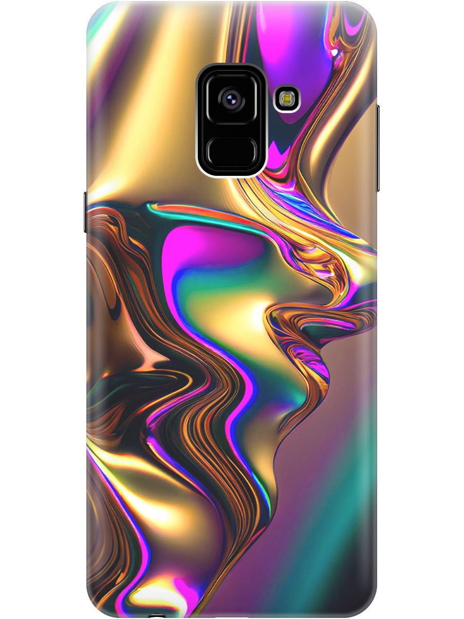 

Силиконовый чехол на Samsung Galaxy A8 (2018) с принтом "Золотистая абстракция", Прозрачный;золотистый;фиолетовый, 716847531