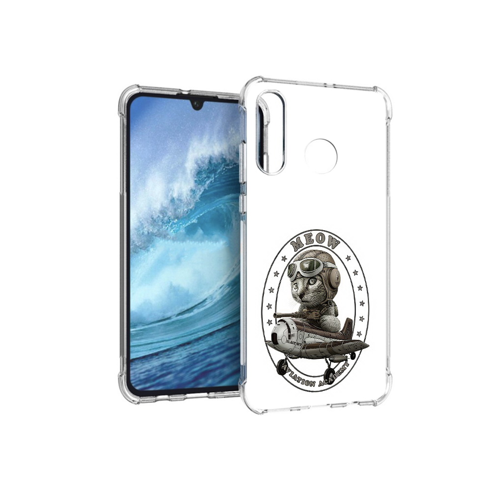

Чехол MyPads Tocco для Huawei P30 Lite кот в самолете, Прозрачный, Tocco