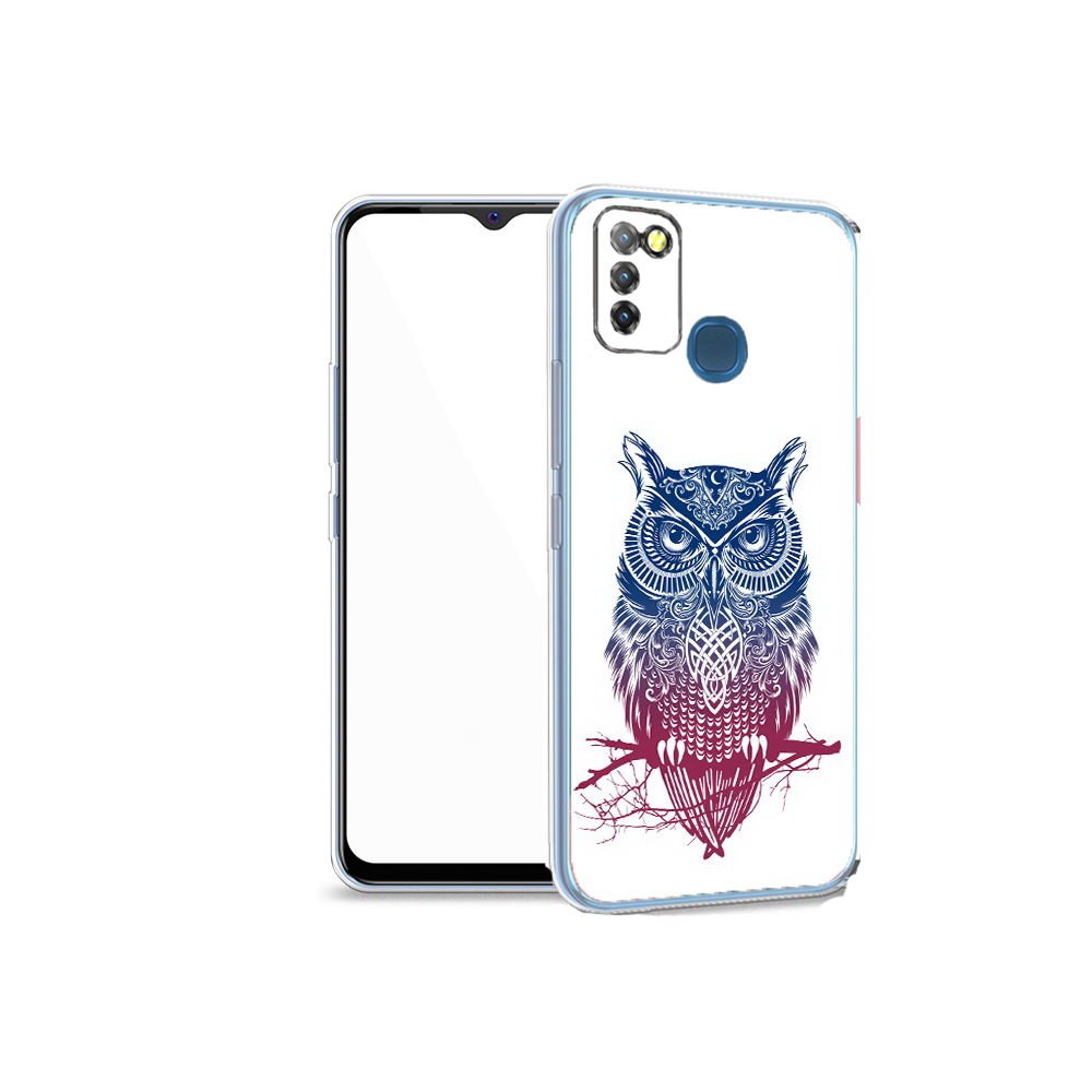 

Чехол MyPads Tocco для Infinix Hot 10 Lite хиппи сова, Прозрачный, Tocco