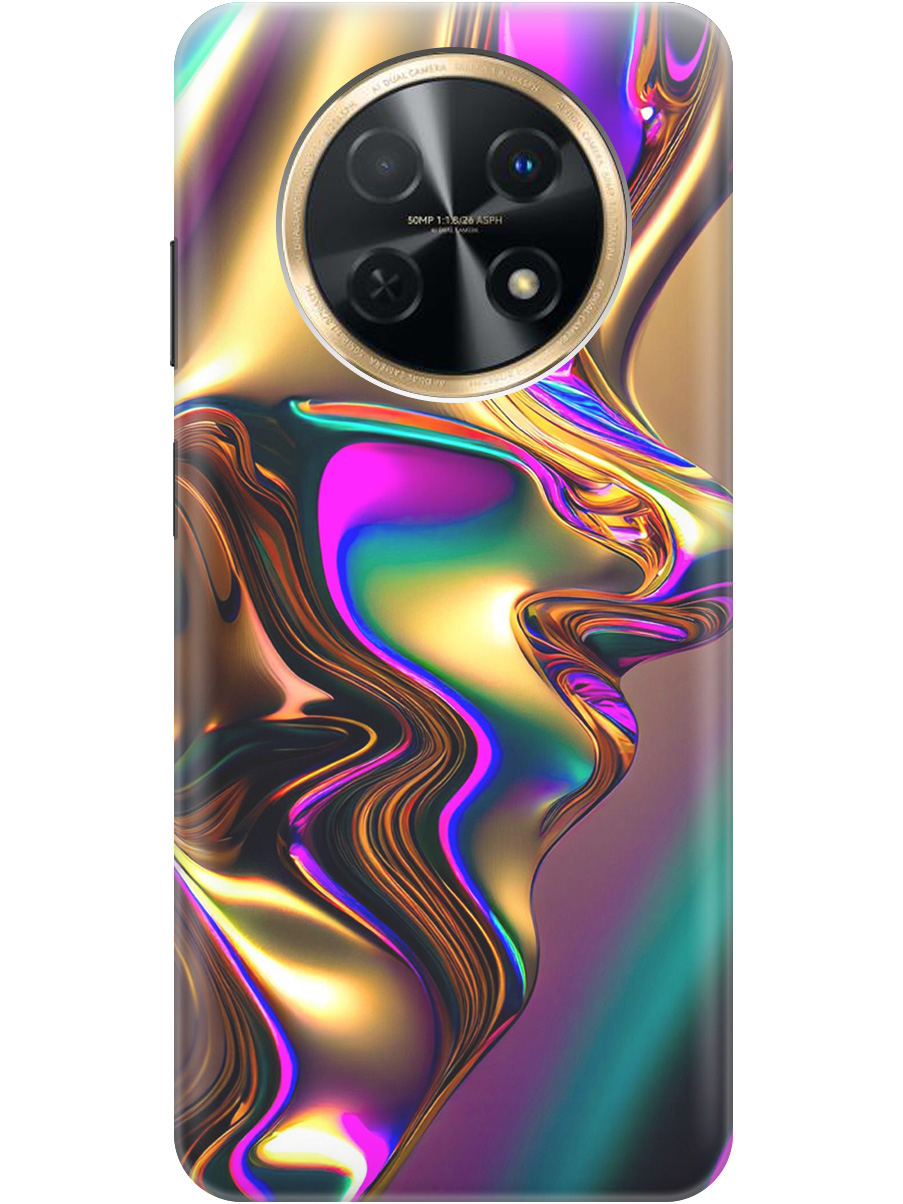 

Силиконовый чехол на Huawei nova Y91 с принтом "Золотистая абстракция", Прозрачный;золотистый;фиолетовый, 772566931