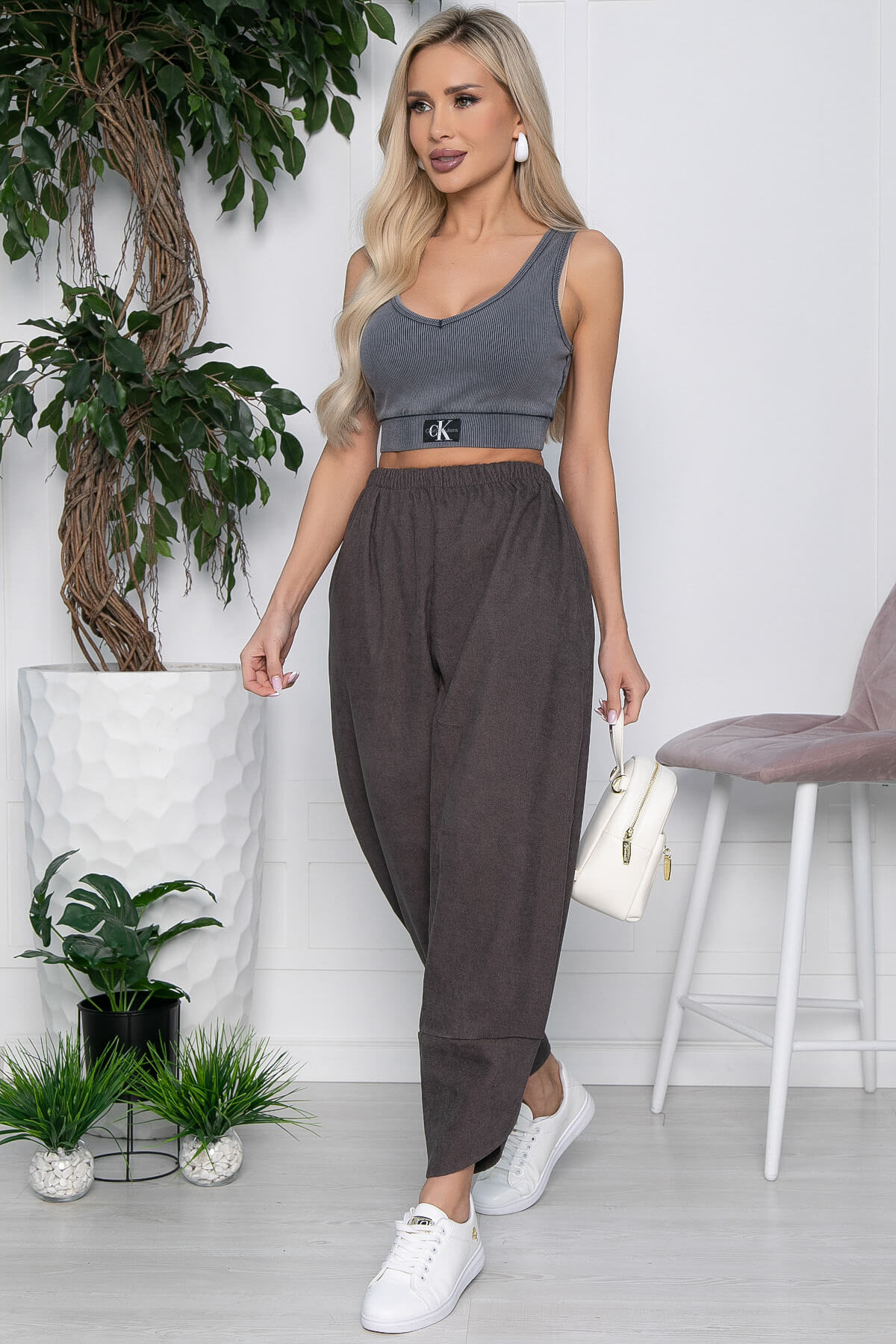 

Брюки женские LT Collection Бохо коричневые 52 RU, Коричневый, Бохо