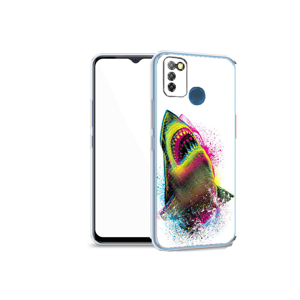 

Чехол MyPads Tocco для Infinix Hot 10 Lite челюсти-2, Прозрачный, Tocco