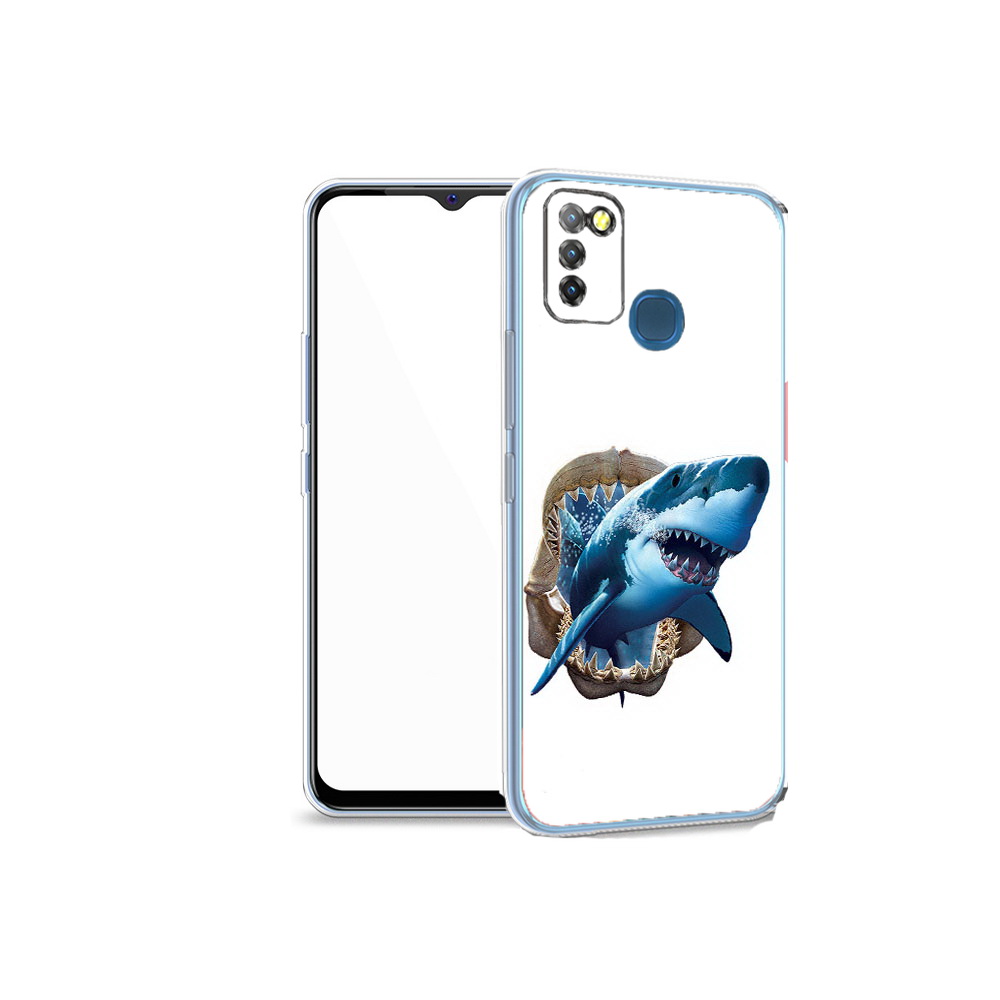 

Чехол MyPads Tocco для Infinix Hot 10 Lite челюсти, Прозрачный, Tocco