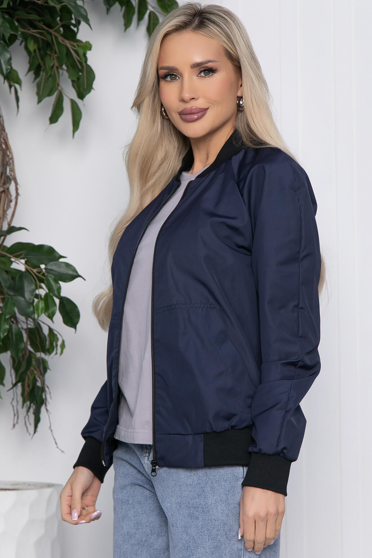 

Бомбер женский LT Collection Каприз синий 44 RU, Каприз